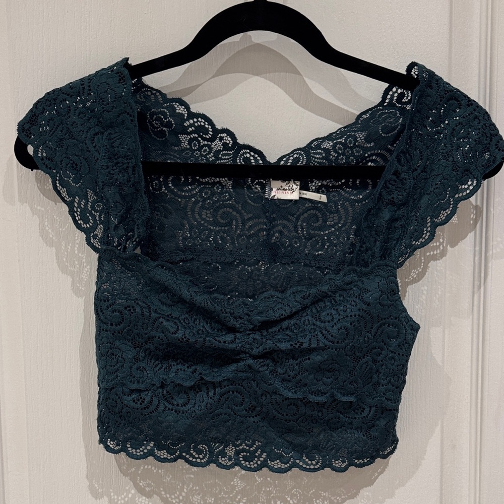 Free People Teal Lace Bralette